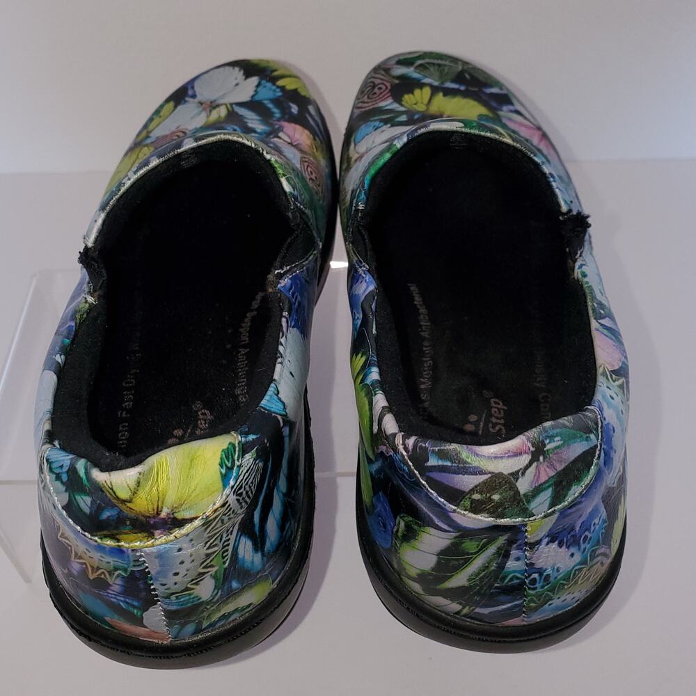 Spring Step Clogs Womens 6.5 Black Butterflies Comfort Skid Resistant - Picture 5 of 15